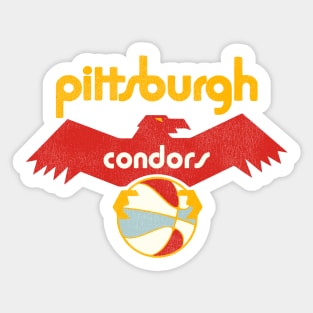 Retro Defunct Pittsburgh Condors ABA Basketball Team Sticker